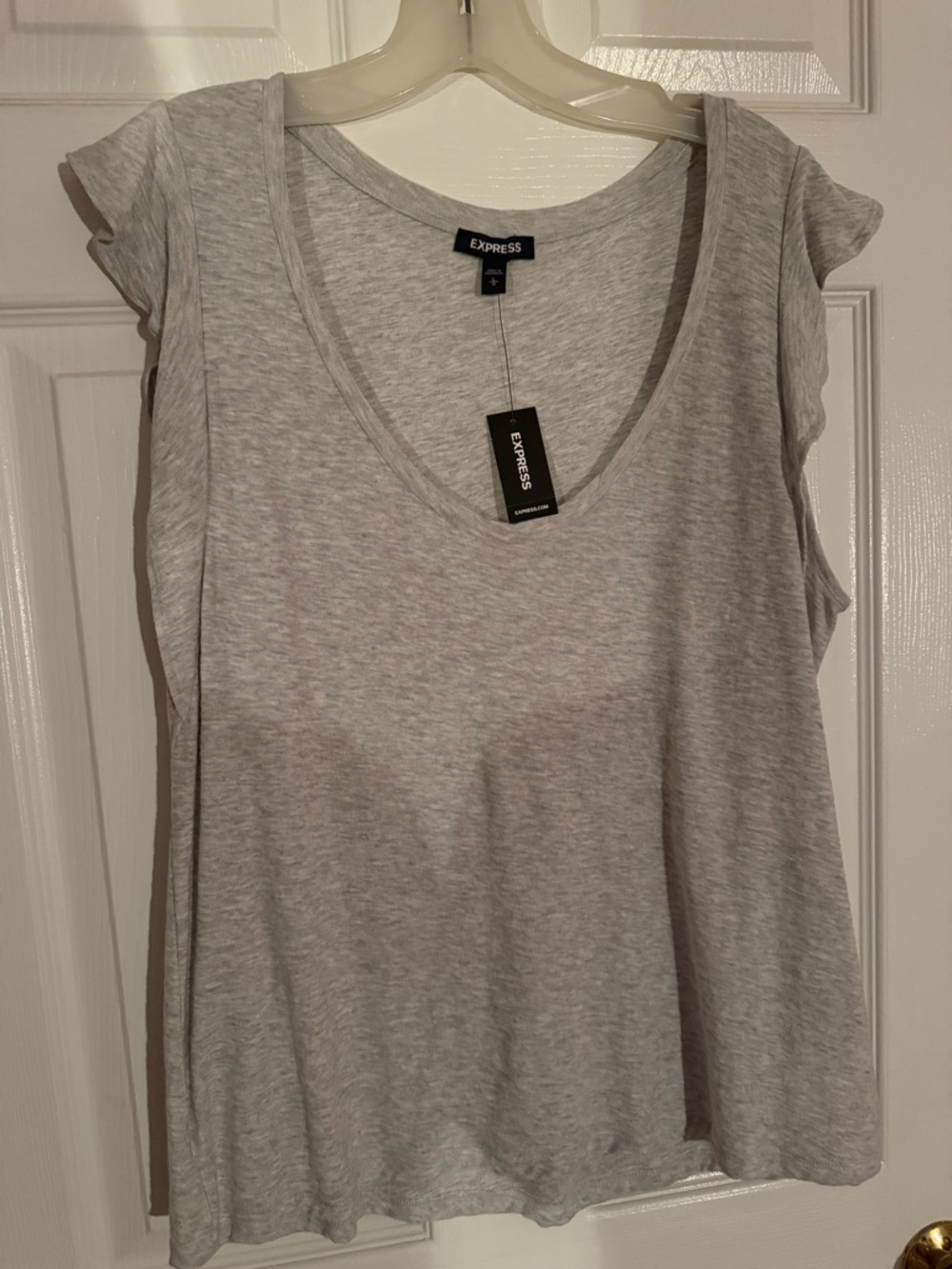 Express Light Heather Gray Top